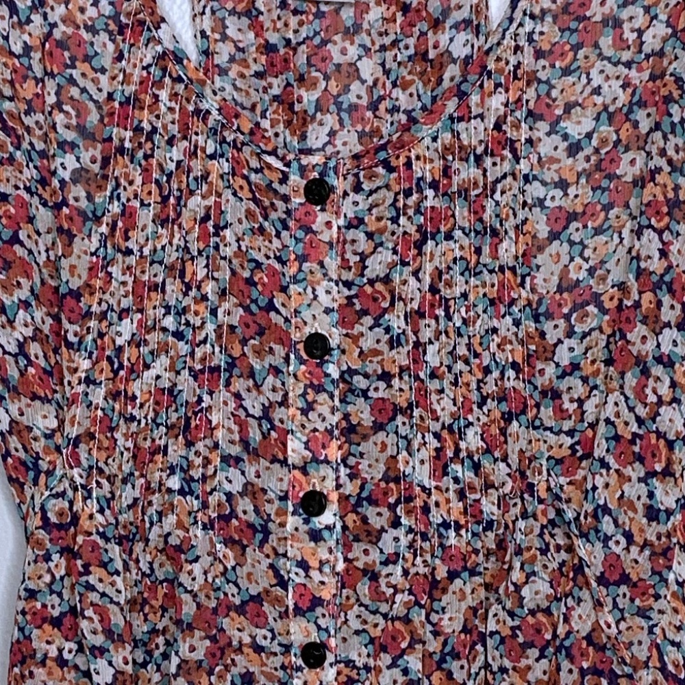 American Rag - Sheer Flowy Floral Muted Racerback - Picture 3 of 4